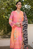 Charizma Combination Embroidered Lawn Unstitched 3Pc Suit CC6-010