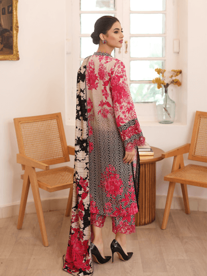 Charizma Combination Embroidered Khaddar Unstitched 3Pc Suit CCW3-02