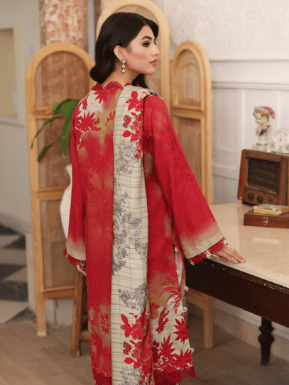 Charizma Combination Embroidered Khaddar Unstitched 3Pc Suit CCW3-06