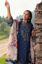 Charizma Combination Embroidered Linen Unstitched 3Pc Suit CCW4-06