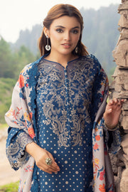 Charizma Combination Embroidered Linen Unstitched 3Pc Suit CCW4-06