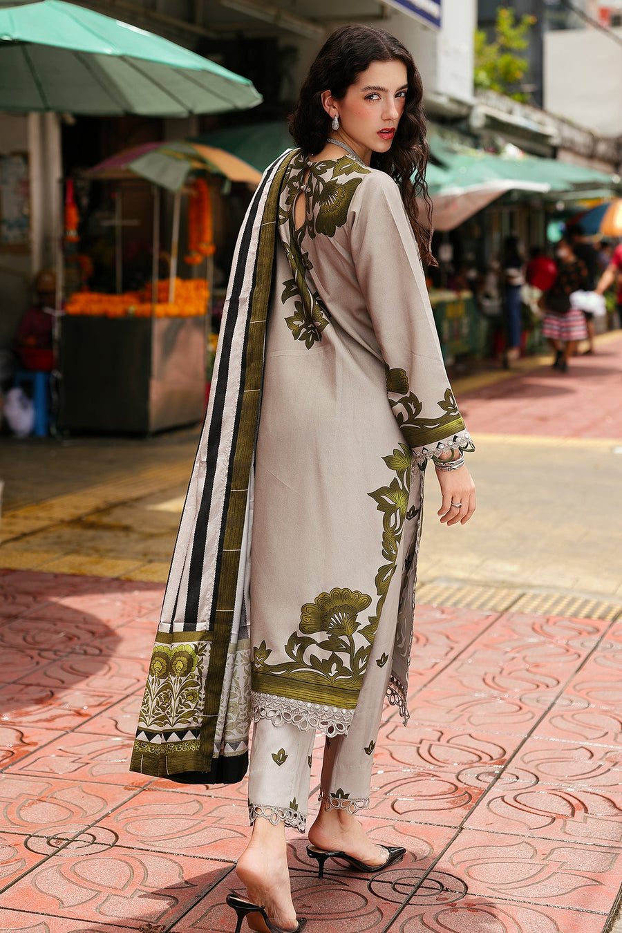 Charizma Combination Embroidered Linen Unstitched 3Pc Suit CCW6-03