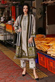 Charizma Combination Embroidered Linen Unstitched 3Pc Suit CCW6-03