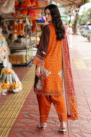 Charizma Combination Embroidered Linen Unstitched 3Pc Suit CCW6-04