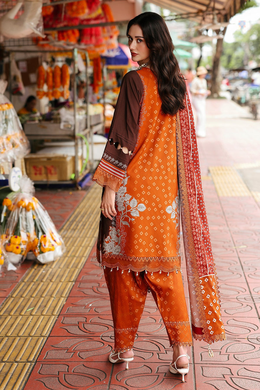 Charizma Combination Embroidered Linen Unstitched 3Pc Suit CCW6-04