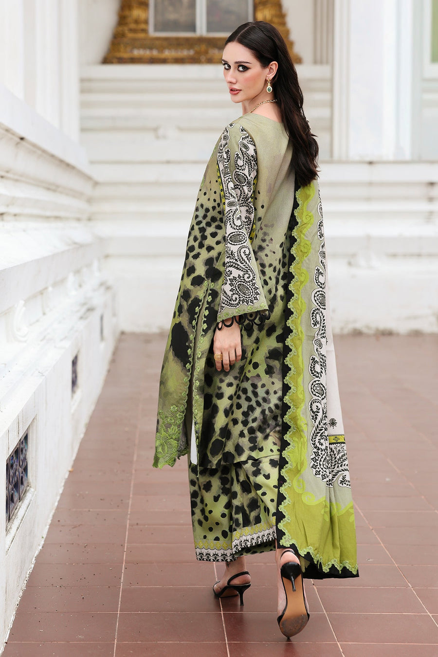 Charizma Combination Embroidered Linen Unstitched 3Pc Suit CCW6-10