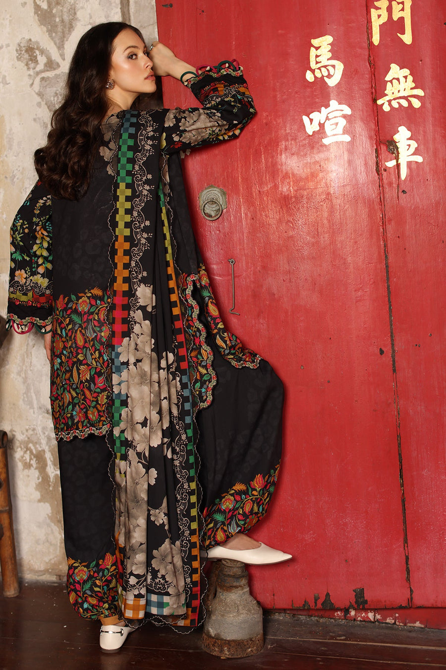 Charizma Combination Embroidered Linen Unstitched 3Pc Suit CCW7-01