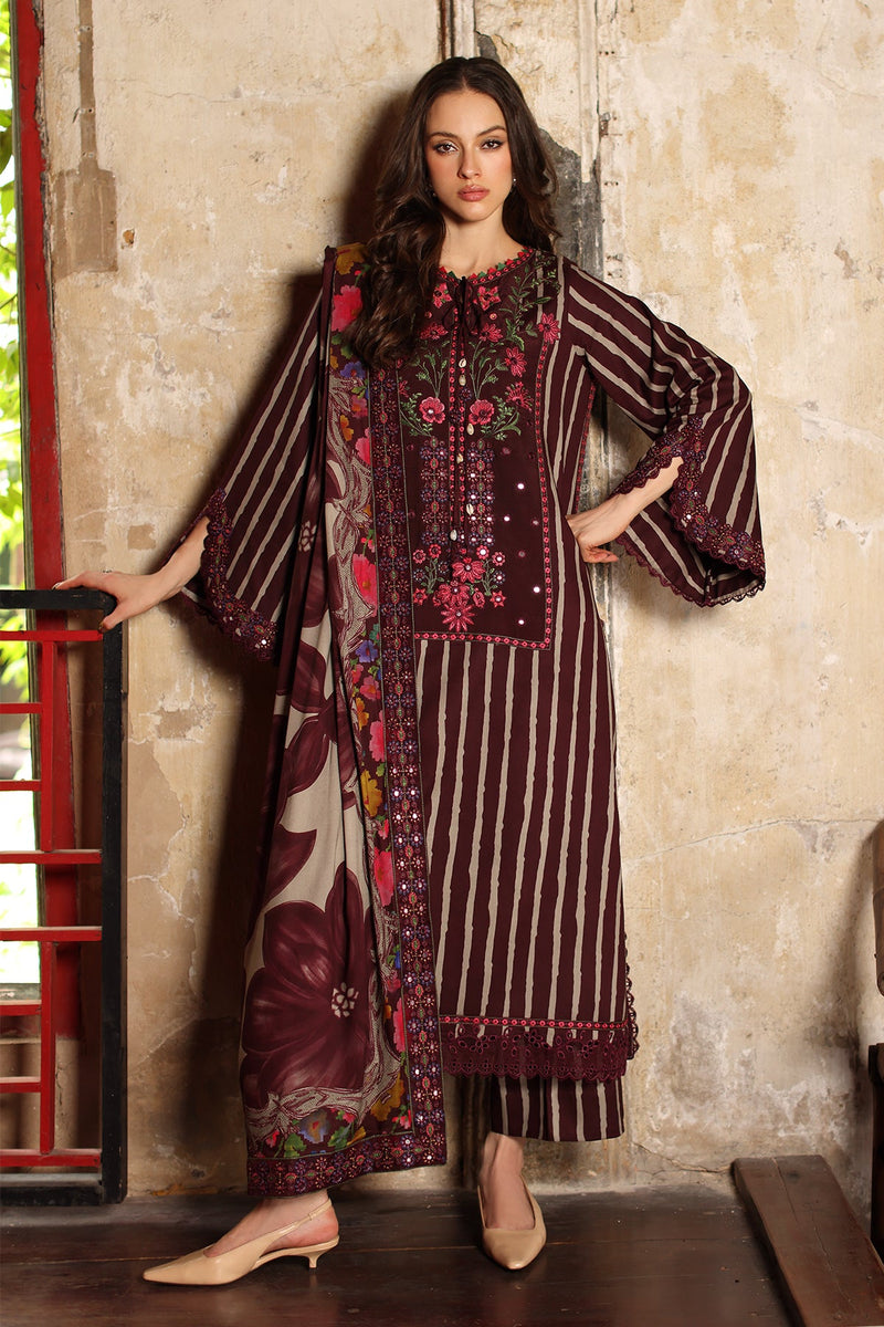 Charizma Combination Embroidered Linen Unstitched 3Pc Suit CCW7-02