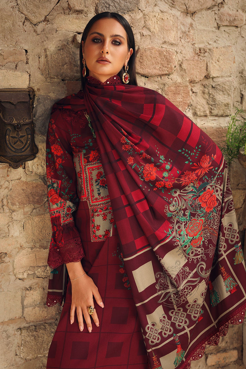 Charizma Combination Embroidered Linen Unstitched 3Pc Suit CCW7-06