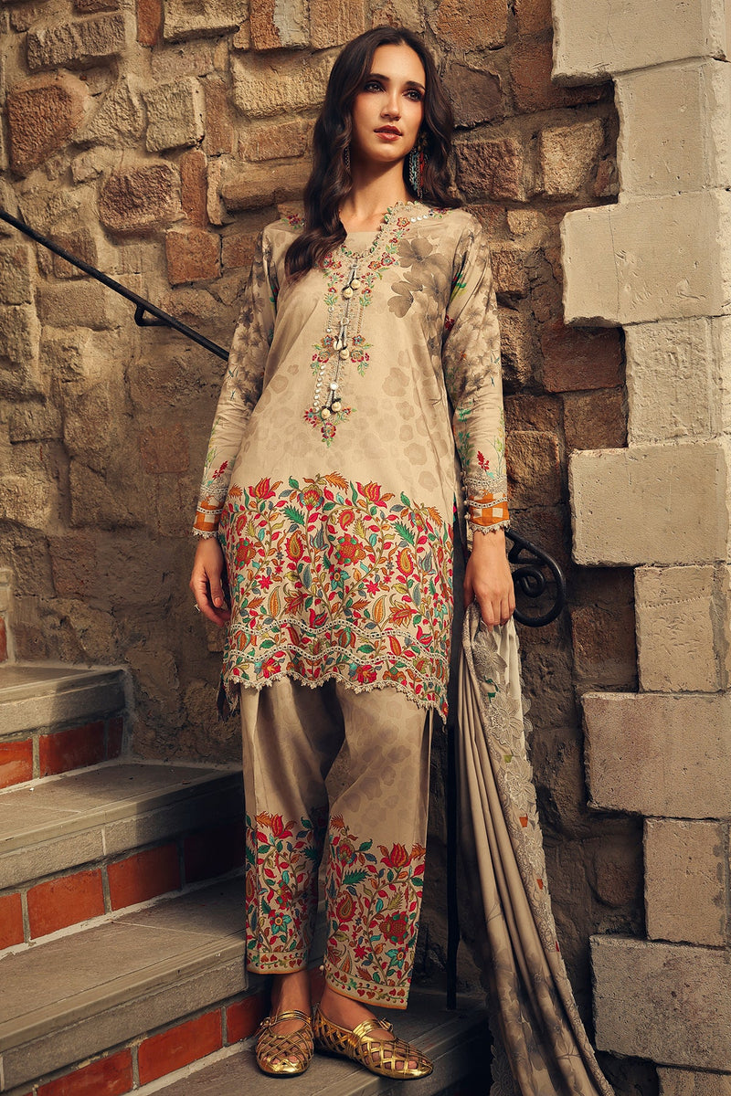 Charizma Combination Embroidered Linen Unstitched 3Pc Suit CCW7-07