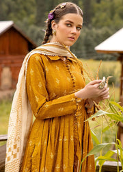 Gul Ahmed Printed Corduroy Unstitched 3Pc Suit CD-42006