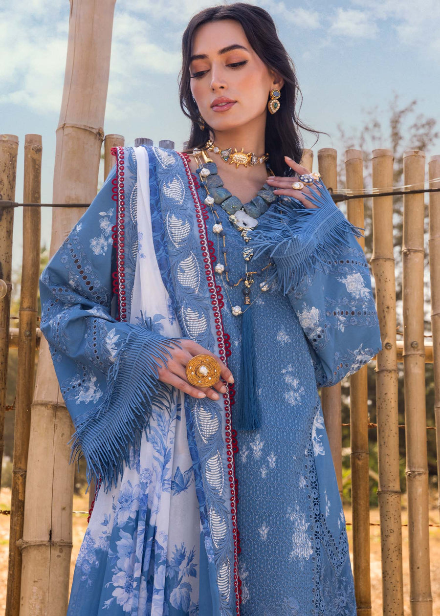 Saira Shakira Embroidered Luxury Lawn Unstitched 3Pc Suit CECIL-A