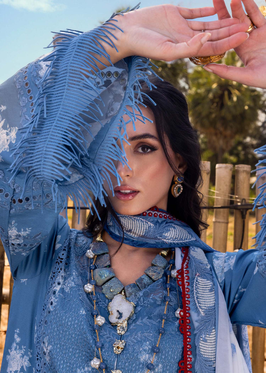 Saira Shakira Embroidered Luxury Lawn Unstitched 3Pc Suit CECIL-A