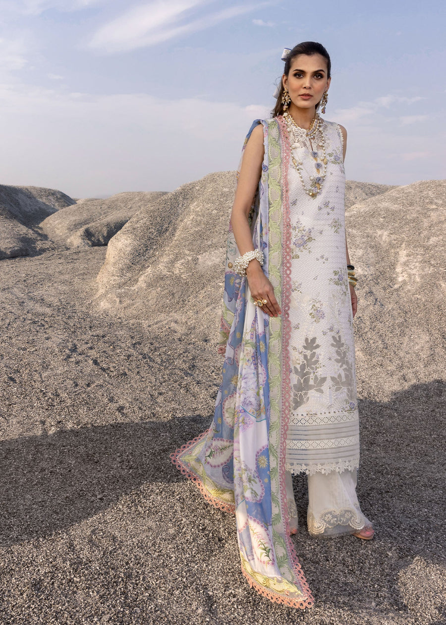 Saira Shakira Embroidered Luxury Lawn Unstitched 3Pc Suit CECIL-B