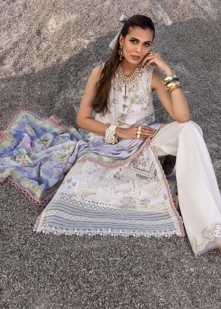 Saira Shakira Embroidered Luxury Lawn Unstitched 3Pc Suit CECIL-B