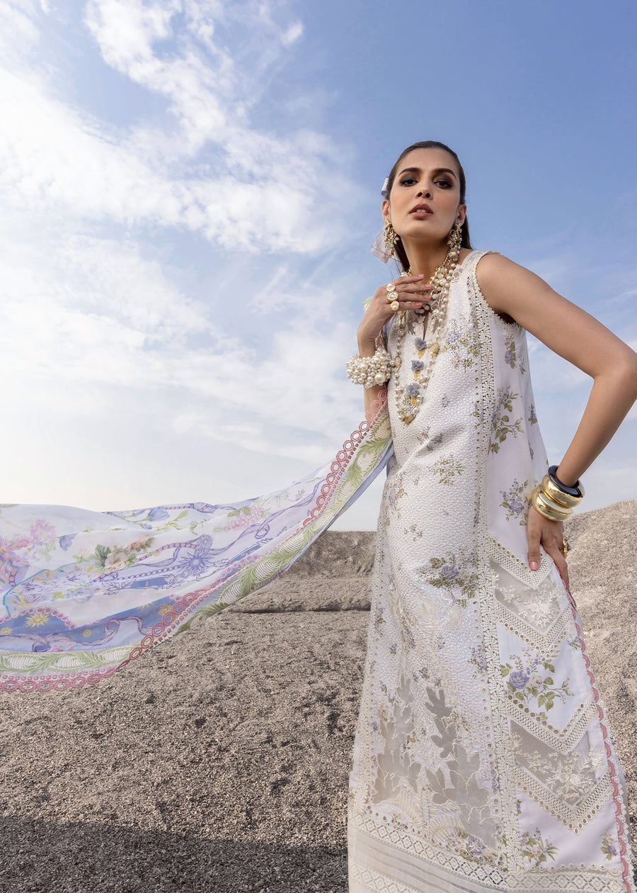 Saira Shakira Embroidered Luxury Lawn Unstitched 3Pc Suit CECIL-B