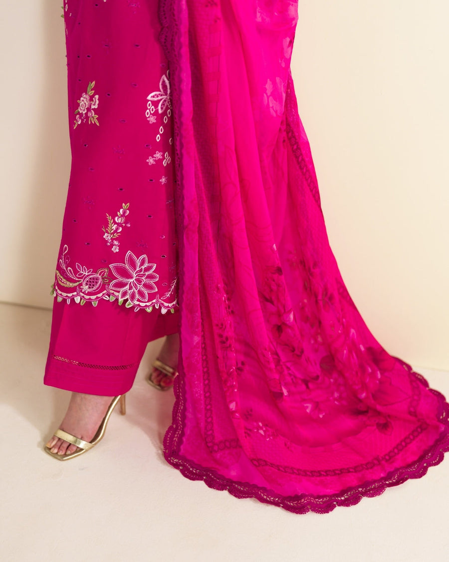 Neeshay Whispers of Summer Embroidered Lawn Unstitched 3Pc Suit - CECILY