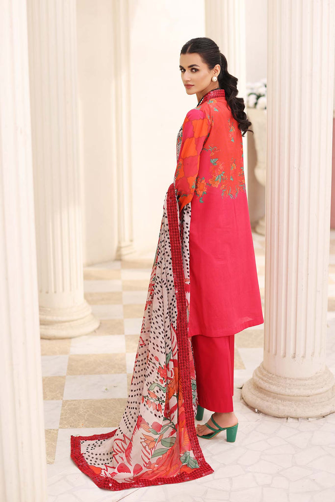 Charizma Embroidered Lawn Unstitched 3 Piece Suit CEL23-18