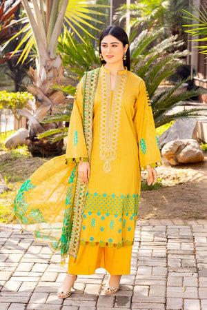 Charizma Embroidered Lawn Unstitched 3 Piece Suit CEL23-23