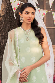 Cross Stitch Eid Lawn Unstitched Embroidered 3Pc Suit D-04 Celadon Spruce