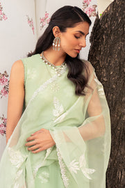 Cross Stitch Eid Lawn Unstitched Embroidered 3Pc Suit D-04 Celadon Spruce