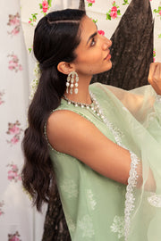 Cross Stitch Eid Lawn Unstitched Embroidered 3Pc Suit D-04 Celadon Spruce