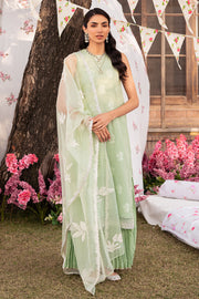 Cross Stitch Eid Lawn Unstitched Embroidered 3Pc Suit D-04 Celadon Spruce