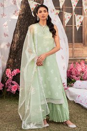 Cross Stitch Eid Lawn Unstitched Embroidered 3Pc Suit D-04 Celadon Spruce