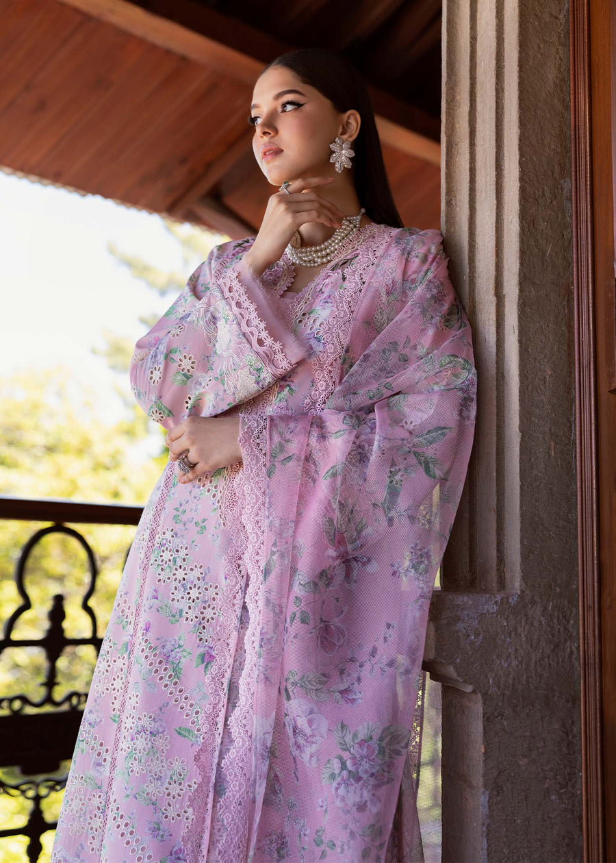 Saira Shakira Bloom Unstitched Lawn 3Pc Suit SS-25-05A CELESTIAL BREEZE