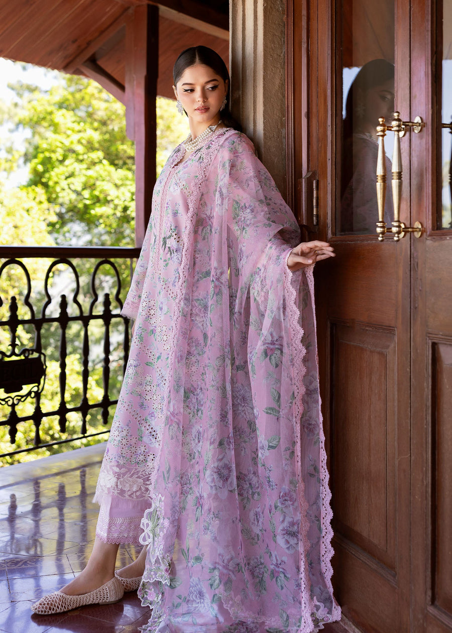 Saira Shakira Bloom Unstitched Lawn 3Pc Suit SS-25-05A CELESTIAL BREEZE