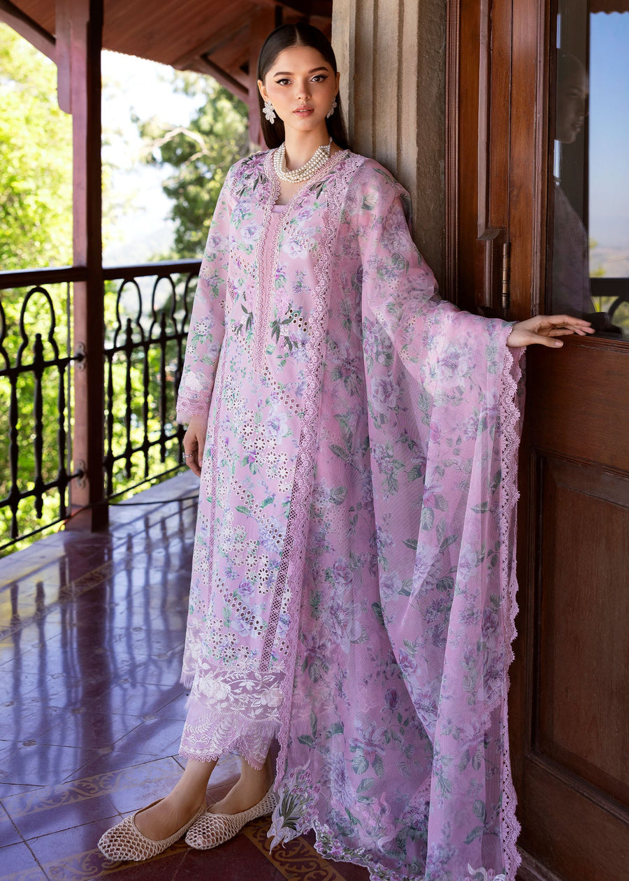 Saira Shakira Bloom Unstitched Lawn 3Pc Suit SS-25-05A CELESTIAL BREEZE