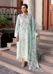 Saira Shakira Bloom Unstitched Lawn 3Pc Suit SS-25-05B CELESTIAL BREEZE