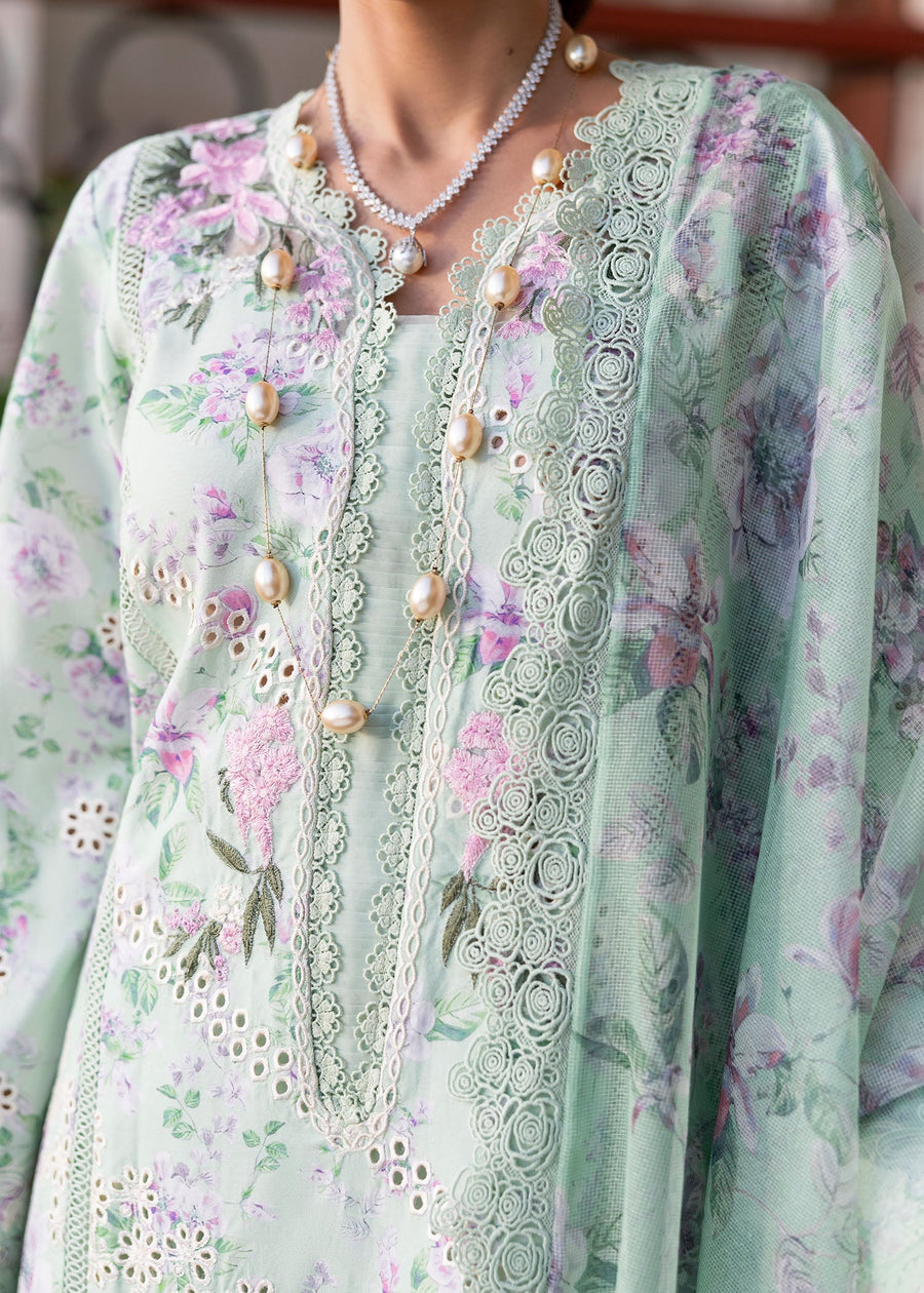 Saira Shakira Bloom Unstitched Lawn 3Pc Suit SS-25-05B CELESTIAL BREEZE