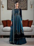 Faiza Faisal Solene Embroidered Velvet Unstitched 3Pc Suit - CELESTINE
