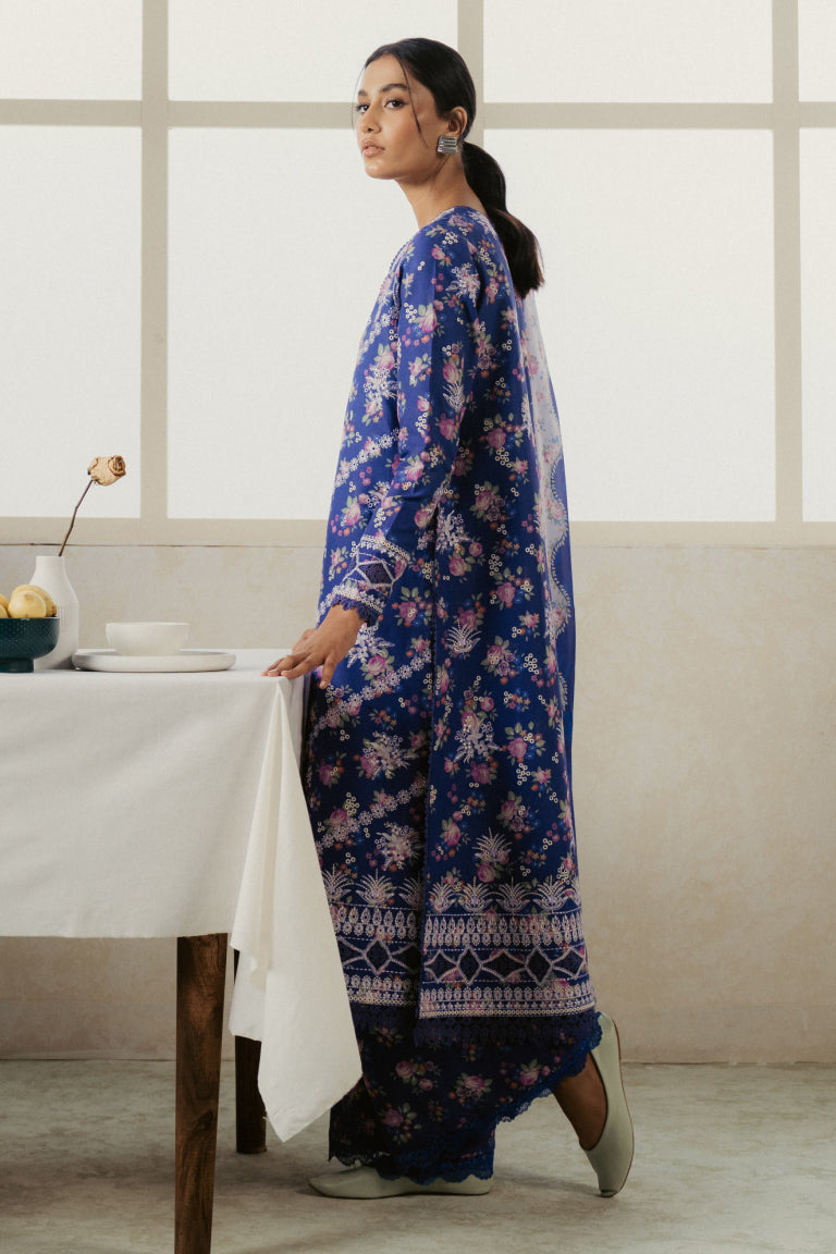 Ayzel Amore Embroidered Unstitched Lawn 3Pc Suit - CELETE