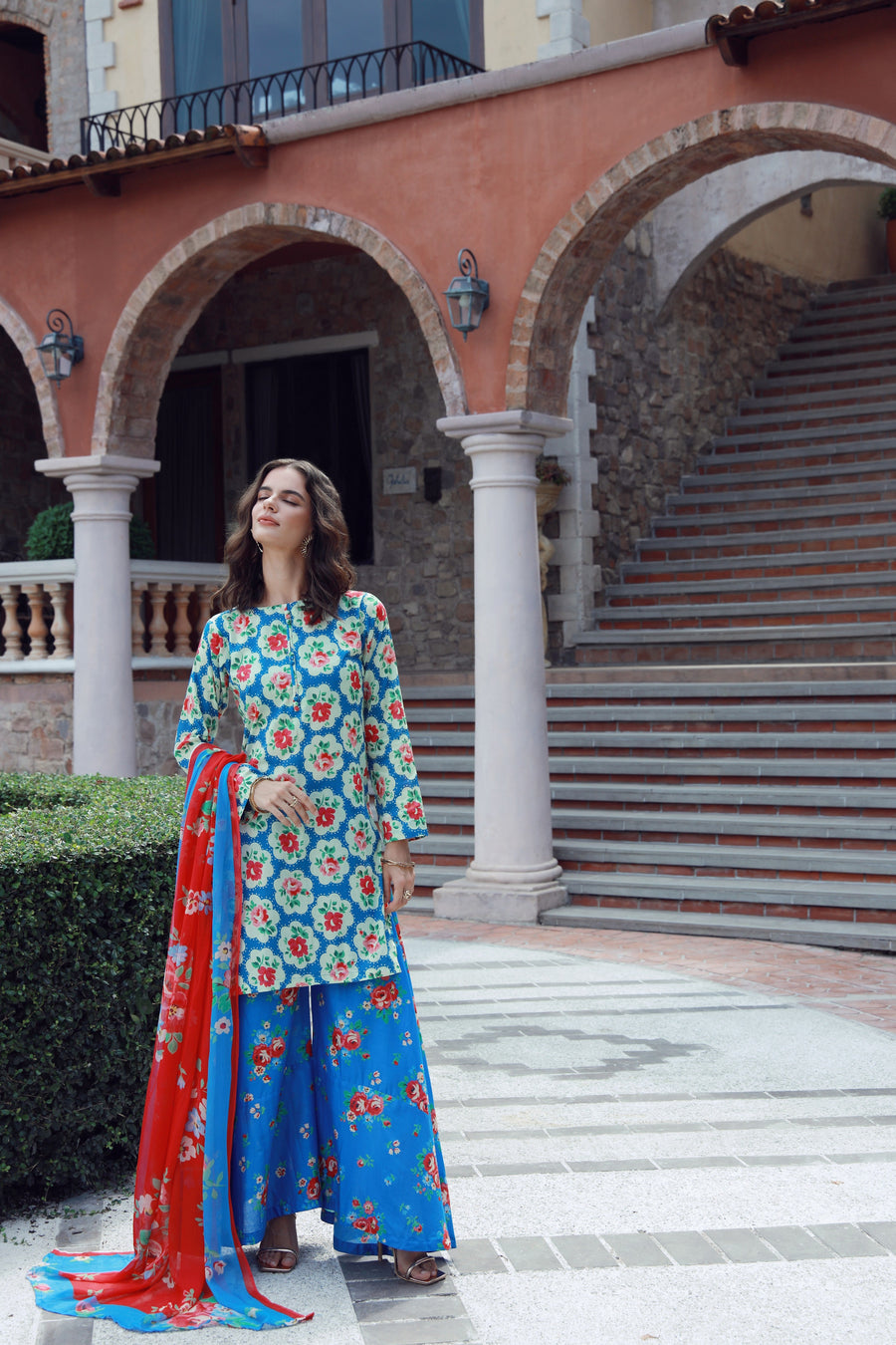 Feathers Stillness In Bloom Unstitched Printed Lawn 3Pc Suit CELEZIA-FT529