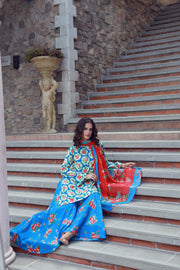 Feathers Stillness In Bloom Unstitched Printed Lawn 3Pc Suit CELEZIA-FT529