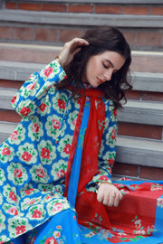 Feathers Stillness In Bloom Unstitched Printed Lawn 3Pc Suit CELEZIA-FT529