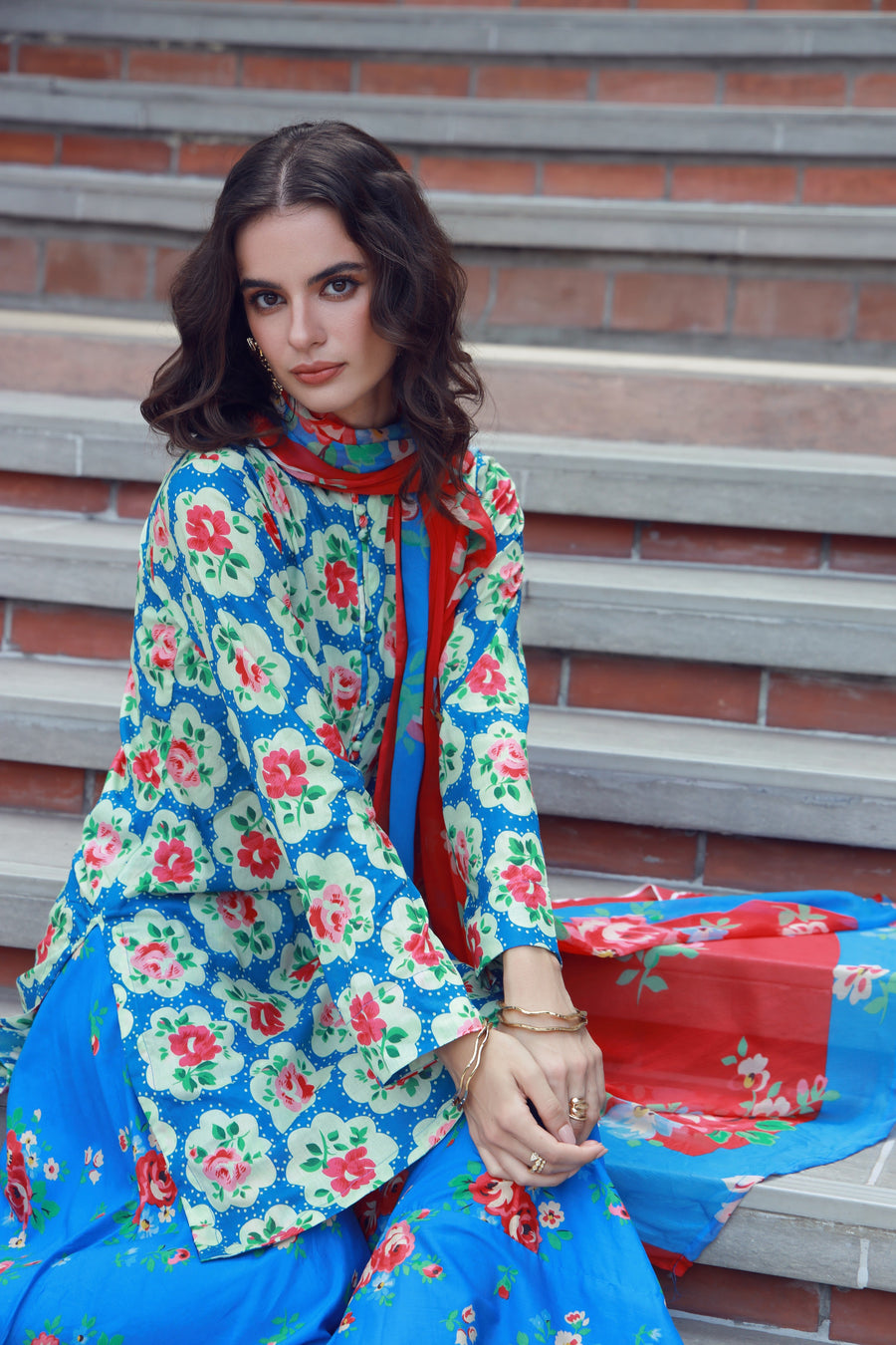 Feathers Stillness In Bloom Unstitched Printed Lawn 3Pc Suit CELEZIA-FT529
