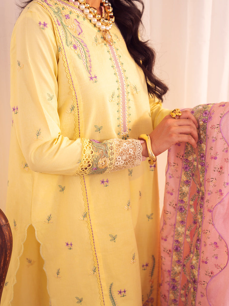 Faiza Faisal Celine Unstitched Lawn 3Pc Suit FNF-SS25-0407 CELIA