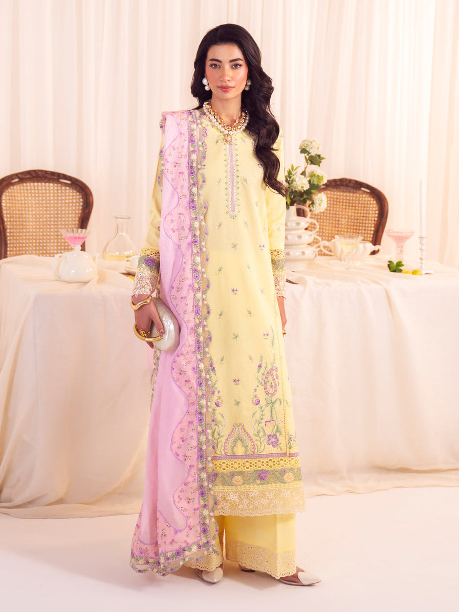 Faiza Faisal Celine Unstitched Lawn 3Pc Suit FNF-SS25-0407 CELIA