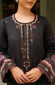 Bellini by Seran Embroidered Khaddar Unstitched 3Pc Suit D-03 CENDARA