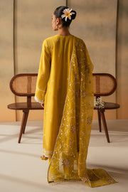 Cross Stitch Mahiri Embroidered Lawn Unstitched 3Pc Suit D-01 Ceylon Yellow