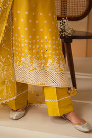 Cross Stitch Mahiri Embroidered Lawn Unstitched 3Pc Suit D-01 Ceylon Yellow
