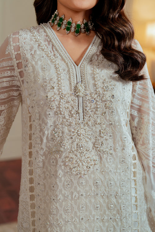 Baroque Chantelle Embroidered Chiffon Unstitched 3Pc Suit EC-02