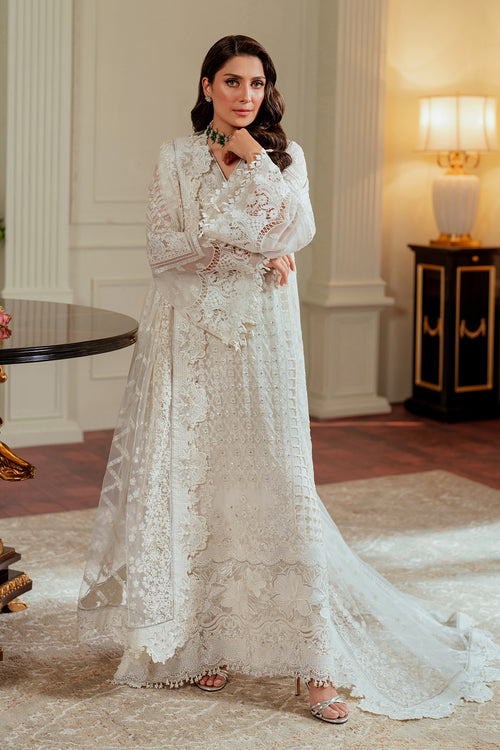 Baroque Chantelle Embroidered Chiffon Unstitched 3Pc Suit EC-02