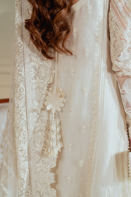 Baroque Chantelle Embroidered Chiffon Unstitched 3Pc Suit EC-02