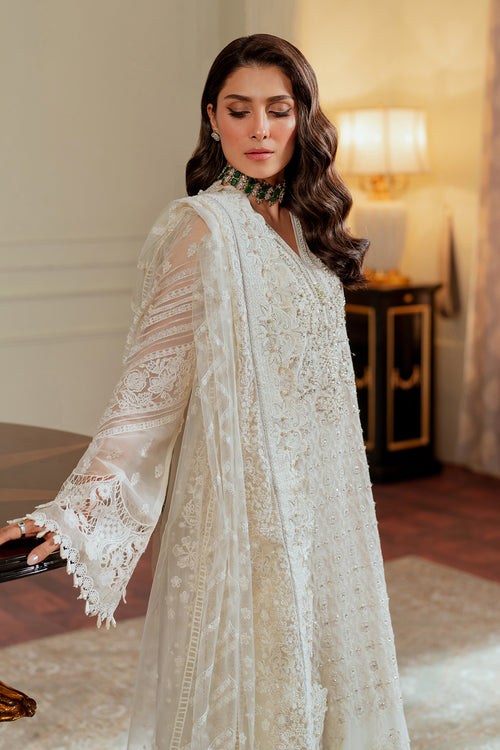Baroque Chantelle Embroidered Chiffon Unstitched 3Pc Suit EC-02