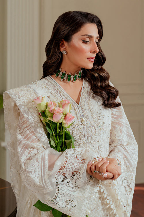 Baroque Chantelle Embroidered Chiffon Unstitched 3Pc Suit EC-02