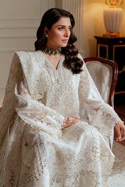 Baroque Chantelle Embroidered Chiffon Unstitched 3Pc Suit EC-02